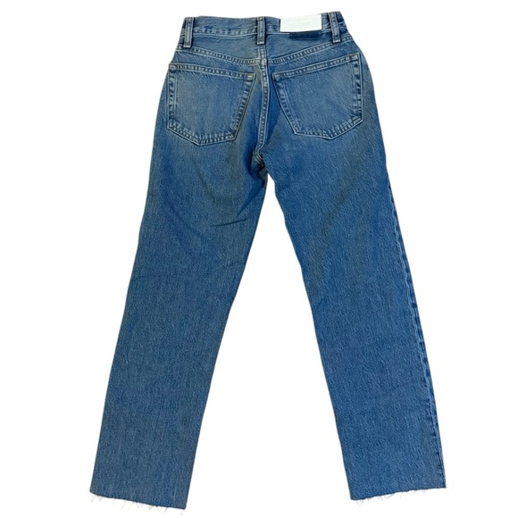 RE/DONE High-Rise Stovepipe Jeans with Raw-Edge Hem Size 24 - Picture 2 of 4